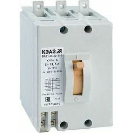 Выключатель автоматический ВА21-29-322210-80А-12Iн-400AC-У3-КЭАЗ Выключатель автоматический ВА21-29-322210-80А-12Iн-400AC-У3-КЭАЗ