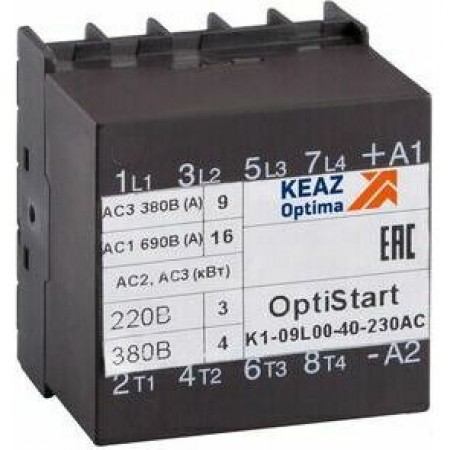 Мини-контактор OptiStart K1-09L00-40-230AC-VS Мини-контактор OptiStart K1-09L00-40-230AC-VS