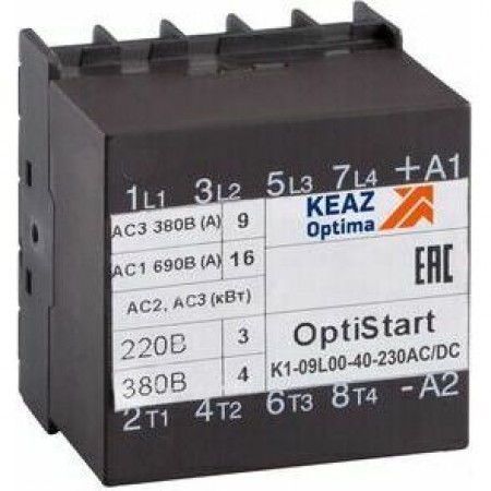 Мини-контактор OptiStart K1-09L00-40-24AC/DC Мини-контактор OptiStart K1-09L00-40-24AC/DC