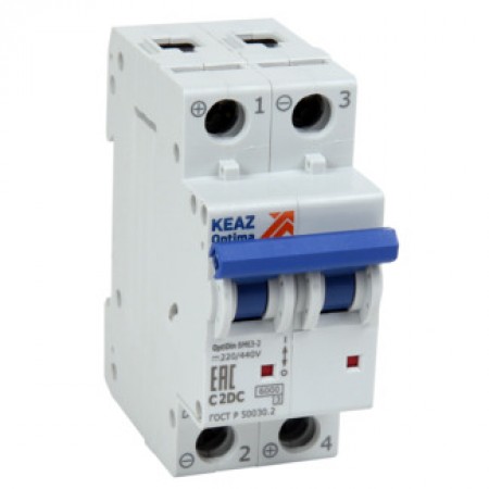 Выключатель автоматический модульный OptiDin BM63-2B4-DC-УХЛ3 (Новый) Выключатель автоматический модульный OptiDin BM63-2B4-DC-УХЛ3 (Новый)