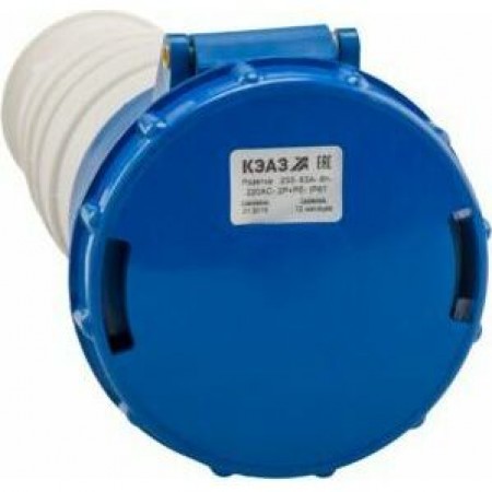 Розетка кабельная 233-63А-6h-220AC-2P+PE-IP67 Розетка кабельная 233-63А-6h-220AC-2P+PE-IP67