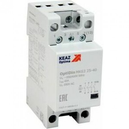 Контактор модульный OptiDin МК63-2504-24AC/DC Контактор модульный OptiDin МК63-2504-24AC/DC