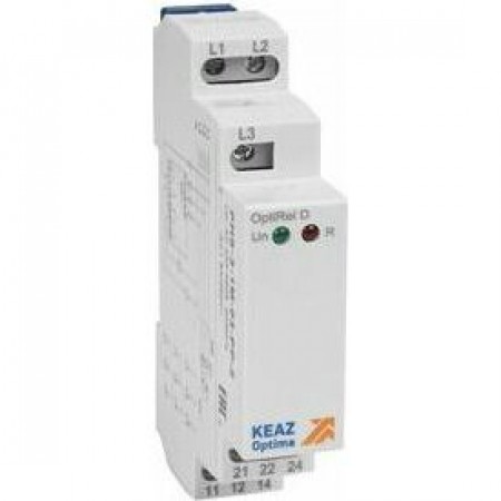 Реле контроля фаз OptiRel D PHS-3-1M-03-PP-2 чередования обрыва фаз 3Ф 2СО Реле контроля фаз OptiRel D PHS-3-1M-03-PP-2 чередования обрыва фаз 3Ф 2СО