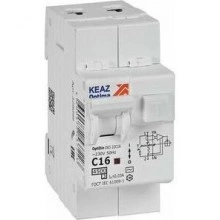 АВДТ с защитой от сверхтоков OptiDin D63-22C16-AC-У3 (2P, C16, 30mA, 4,5кА)