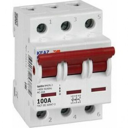 Выключатель нагрузки модульный OptiDin BM63PL-3100-УХЛ3 (ВМ63PL) Выключатель нагрузки модульный OptiDin BM63PL-3100-УХЛ3 (ВМ63PL)