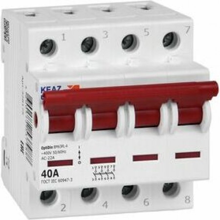 Выключатель нагрузки модульный OptiDin BM63PL-440-УХЛ3 (ВМ63PL) Выключатель нагрузки модульный OptiDin BM63PL-440-УХЛ3 (ВМ63PL)