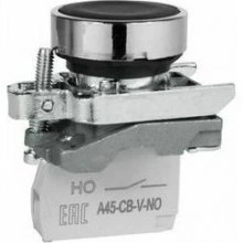 Кнопка OptiSignal D22 C4-P-210 черная металл 1НО XB4BA21