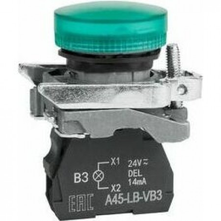 Сигнальная лампа OptiSignal D22 C4-L-B3 зеленая металл 24VAC/DC XB4BVB3 Сигнальная лампа OptiSignal D22 C4-L-B3 зеленая металл 24VAC/DC XB4BVB3