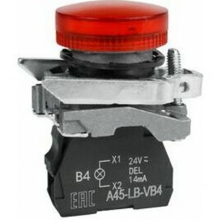 Сигнальная лампа OptiSignal D22 C4-L-B4 красная металл 24VAC/DC XB4BVB4 Сигнальная лампа OptiSignal D22 C4-L-B4 красная металл 24VAC/DC XB4BVB4
