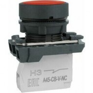 Кнопка OptiSignal D22 C5-P-401 красная пластик 1НЗ XB5AA42