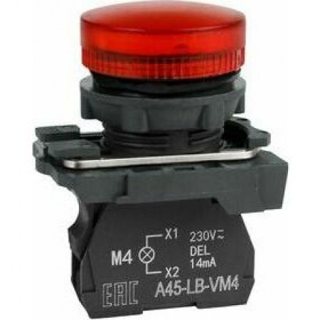 Сигнальная лампа OptiSignal D22 C5-L-B4 красная пластик 24VAC/DC XB5AVB4 Сигнальная лампа OptiSignal D22 C5-L-B4 красная пластик 24VAC/DC XB5AVB4