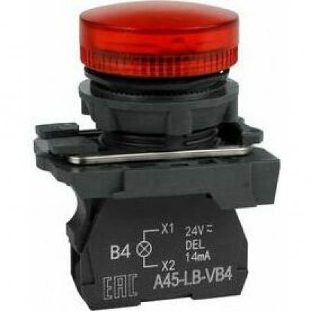 Сигнальная лампа OptiSignal D22 C5-L-M4 красная пластик 230-240VAC XB5AVM4 Сигнальная лампа OptiSignal D22 C5-L-M4 красная пластик 230-240VAC XB5AVM4