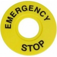 Бирка «Стоп» OptiSignal D22 A45-MH2260 круглая 60мм (EMERGENCY STOP) ZBY9320