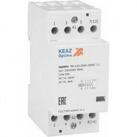 Контактор модульный OptiDin MK-100-2540-230AC (L) Контактор модульный OptiDin MK-100-2540-230AC (L)