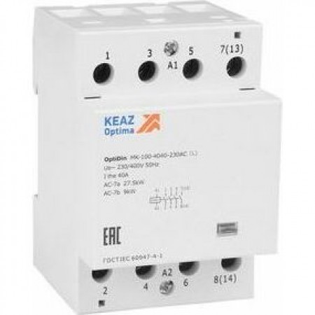 Контактор модульный OptiDin MK-100-4040-230AC (L) Контактор модульный OptiDin MK-100-4040-230AC (L)