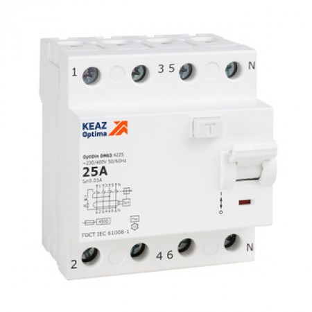 ВДТ без защиты от сверхтоков OptiDin DM63-4363-AC-4,5-УХЛ4 (4P, 63, 100mA) ВДТ без защиты от сверхтоков OptiDin DM63-4363-AC-4,5-УХЛ4 (4P, 63, 100mA)