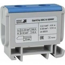 Клемма вводная силовая OptiClip КВС 6-50 синяя