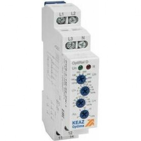 Реле контроля фаз OptiRel D PHS-3-1M-06-PN-1 повышенного/пониженного настр асимметрии 3Ф+N 1СО Реле контроля фаз OptiRel D PHS-3-1M-06-PN-1 повышенного/пониженного настр асимметрии 3Ф+N 1СО