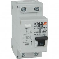 АВДТ с защитой от сверхтоков АВДТ32-22C20-AC-УХЛ4 (2P, C20, 30mA) 4,5кА-КЭАЗ