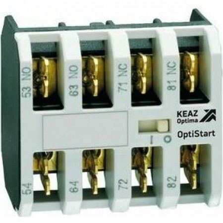 Блок контактный OptiStart K-MX-F1002 фронтальный 2НЗ, клеммы фастон, для мини-контакторов M Блок контактный OptiStart K-MX-F1002 фронтальный 2НЗ, клеммы фастон, для мини-контакторов M