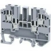 Клемма с четырьмя контактами винтовая OptiClip СMC-2,5-QUATTRO-(0,2-4)-I-серый
