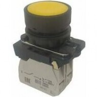 Кнопка КМЕ4101м-желтый-0но+1нз-цилиндр-IP40-КЭАЗ