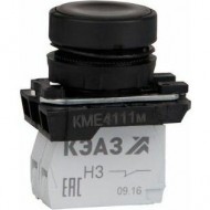 Кнопка КМЕ4110м-черный-1но+0нз-цилиндр-IP40-КЭАЗ