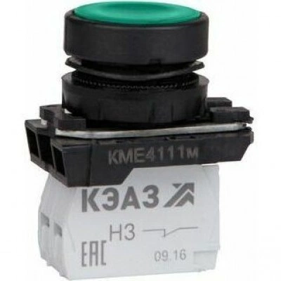 Кнопка КМЕ4122м-зелёный-2но+2нз-цилиндр-IP40-КЭАЗ Кнопка КМЕ4122м-зелёный-2но+2нз-цилиндр-IP40-КЭАЗ