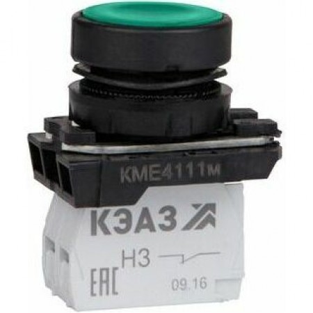 Кнопка КМЕ4122м-зелёный-2но+2нз-цилиндр-IP40-КЭАЗ Кнопка КМЕ4122м-зелёный-2но+2нз-цилиндр-IP40-КЭАЗ