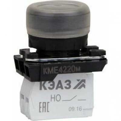 Кнопка КМЕ4220м-черный-2но+0нз-цилиндр-IP65-КЭАЗ Кнопка КМЕ4220м-черный-2но+0нз-цилиндр-IP65-КЭАЗ