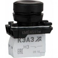 Кнопка КМЕ4622м-черный-2но+2нз-цилиндр-IP65-КЭАЗ