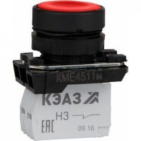 Кнопка КМЕ4511м-красный-1но+1нз-цилиндр-IP54-КЭАЗ Кнопка КМЕ4511м-красный-1но+1нз-цилиндр-IP54-КЭАЗ
