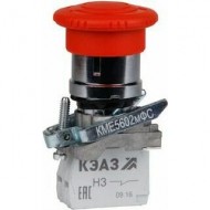 Кнопка КМЕ5112мФС-красный-1но+2нз-гриб-IP40-КЭАЗ