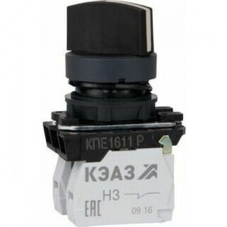 Переключатель КПЕ1611Р-черный-1но+1нз-ручка-фикс-2поз-IP65-КЭАЗ Переключатель КПЕ1611Р-черный-1но+1нз-ручка-фикс-2поз-IP65-КЭАЗ