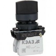 Переключатель КПЕ1610Р-черный-1но+0нз-ручка-фикс-2поз-IP65-КЭАЗ