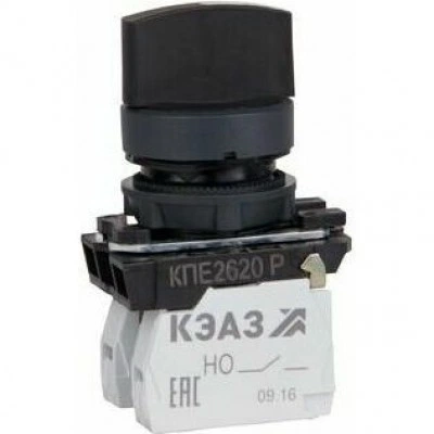 Переключатель КПЕ1610Р-черный-1но+0нз-ручка-фикс-2поз-IP65-КЭАЗ Переключатель КПЕ1610Р-черный-1но+0нз-ручка-фикс-2поз-IP65-КЭАЗ