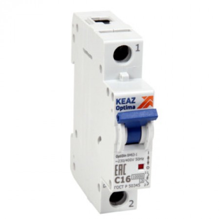 Выключатель автоматический модульный OptiDin BM63-1D20-10-УХЛ3 Выключатель автоматический модульный OptiDin BM63-1D20-10-УХЛ3