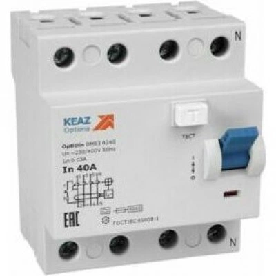 ВДТ без защиты от сверхтоков OptiDin DM-4240-AС-УХЛ4-RR (4P, 40, 30mA) ВДТ без защиты от сверхтоков OptiDin DM-4240-AС-УХЛ4-RR (4P, 40, 30mA)