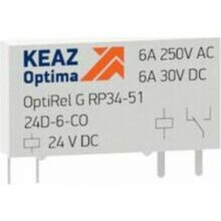 Реле промежуточное OptiRel G RP34-51-24D-6-NO Реле промежуточное OptiRel G RP34-51-24D-6-NO