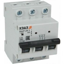 Выключатель автоматический модульный ВА47-29-3D10-УХЛ3 (4,5кА)-КЭАЗ