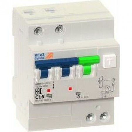 АВДТ с защитой от сверхтоков OptiDin VD63-22B10-A-УХЛ4 (2P, B10, 30mA) АВДТ с защитой от сверхтоков OptiDin VD63-22B10-A-УХЛ4 (2P, B10, 30mA)