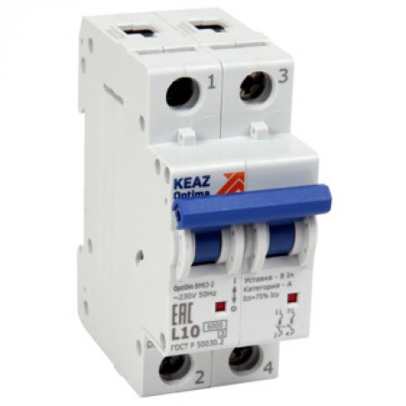 Выключатель автоматический модульный OptiDin BM63-2Z2-УХЛ3 (Новый) Выключатель автоматический модульный OptiDin BM63-2Z2-УХЛ3 (Новый)